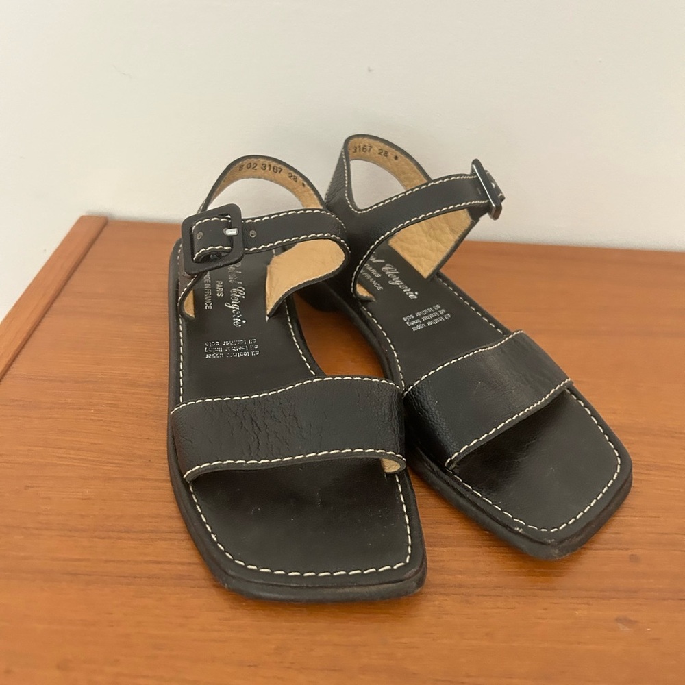 Robert Clergerie Black Leather Sandal 6